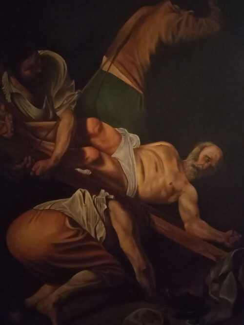 La Crocifissione di Pietro  Riproduzione - Caravaggio - Olio su tela 70 x 100