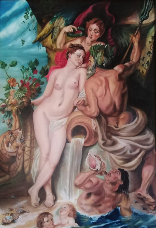 L'UNIONE DI TERRA E ACQUA - Riproduzione  - Rubens, Pierre Paul Rubens - Olio su tela 70 x 100 (Copia)