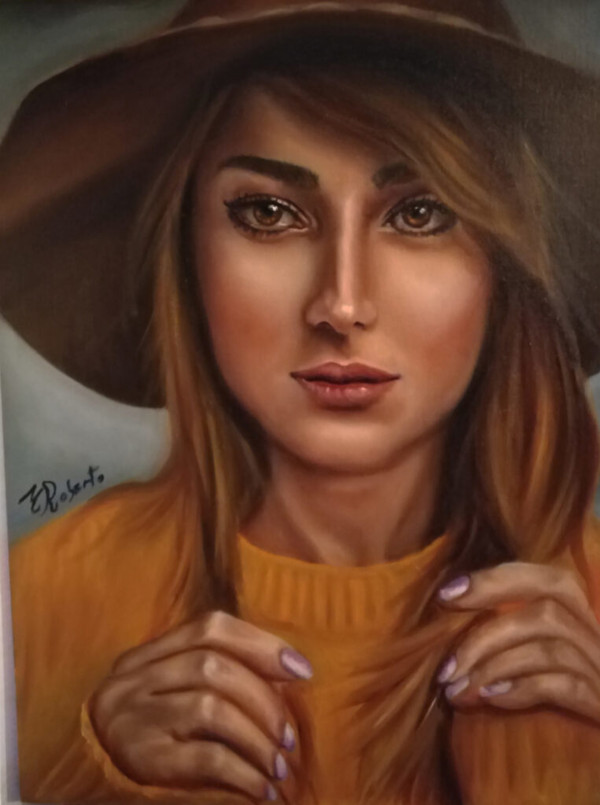 ritratti olio su tela